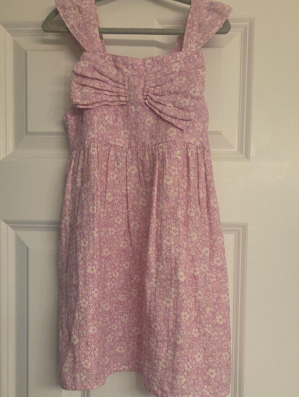 Cat & Jack Pink Floral Bow-Front Sundress